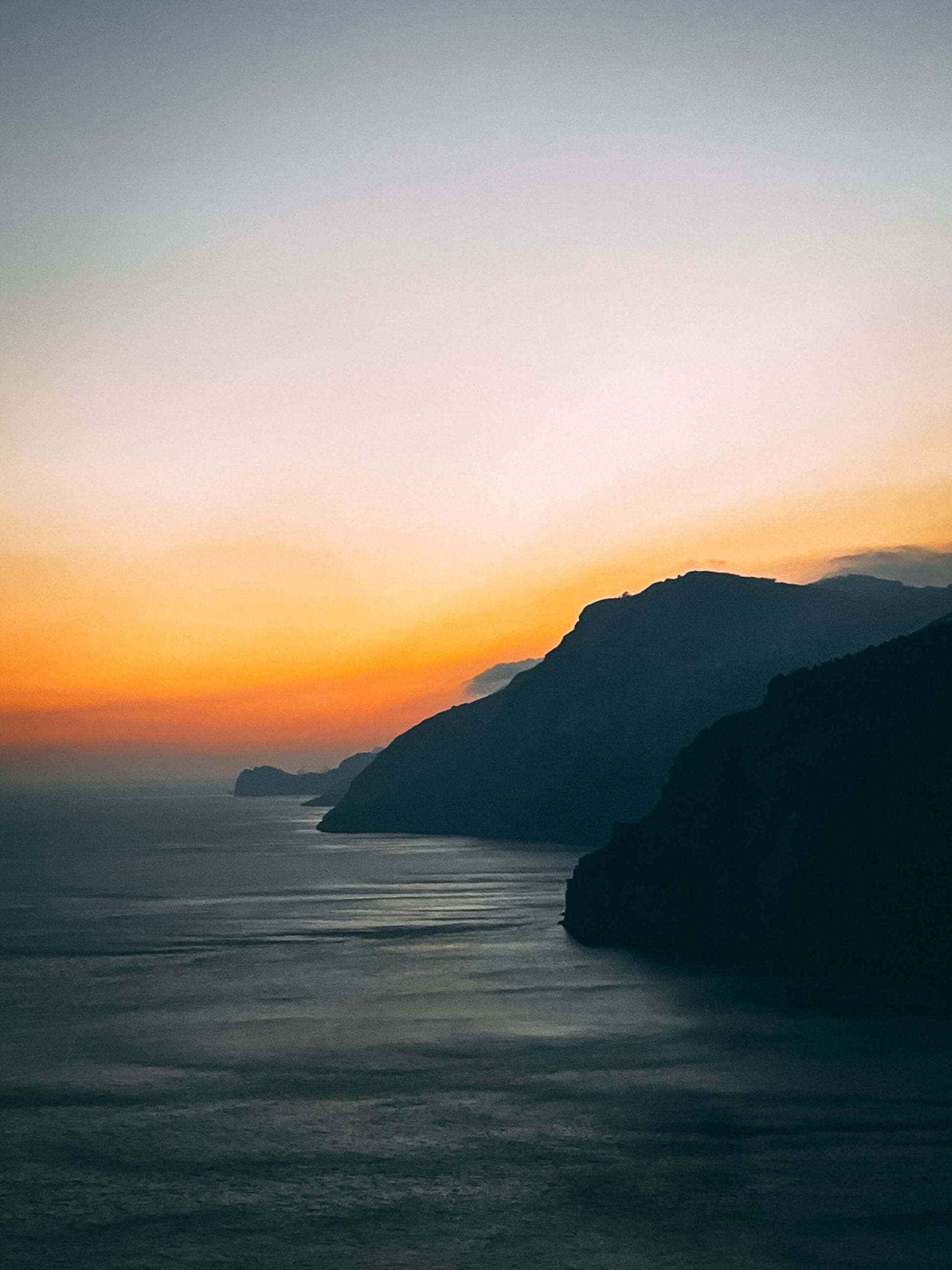 Breathtaking view of Amalfi Coast Italy photograph with black pinewood frame, printed on cotton-polyester canvas, multiple sizes available